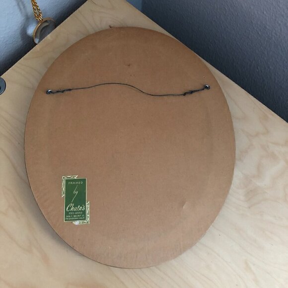 Vintage Framed Japanese Geisha Wood Frame Wall Picture - Picture 3 of 3